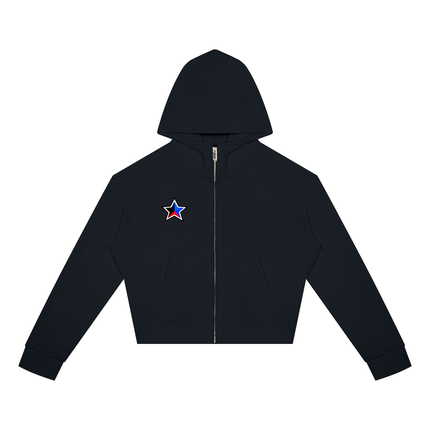 Women's Crop Full Zip Hoodie