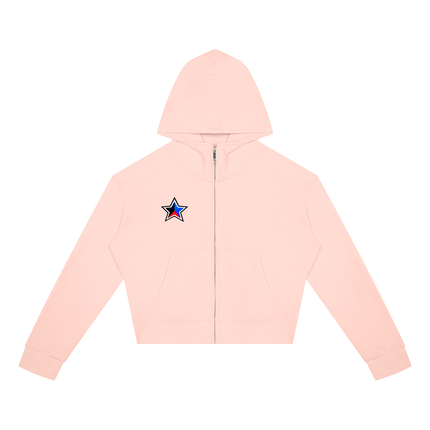 Women's Crop Full Zip Hoodie