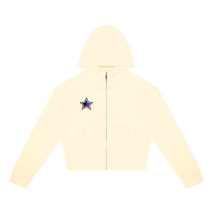 Women's Crop Full Zip Hoodie