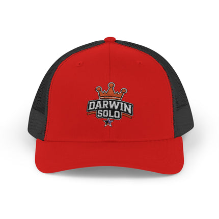 Embroidered Diamond Trucker Cap - Green/White Snapback
