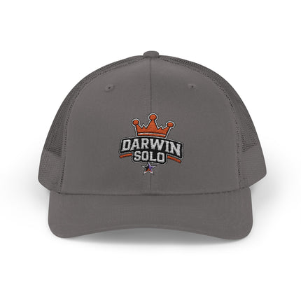 Embroidered Diamond Trucker Cap - Green/White Snapback