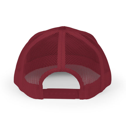 Embroidered Diamond Trucker Cap - Green/White Snapback