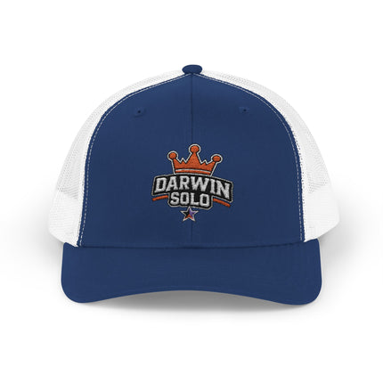 Embroidered Diamond Trucker Cap - Green/White Snapback