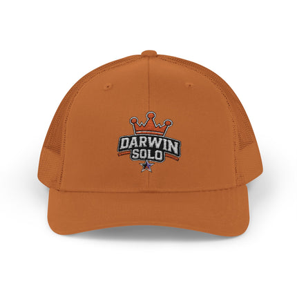 Embroidered Diamond Trucker Cap - Green/White Snapback