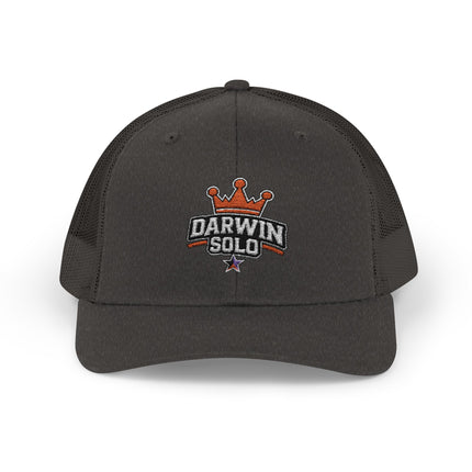 Embroidered Diamond Trucker Cap - Green/White Snapback