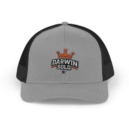 Embroidered Diamond Trucker Cap - Green/White Snapback