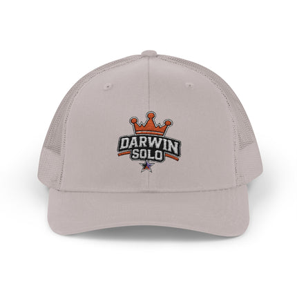 Embroidered Diamond Trucker Cap - Green/White Snapback