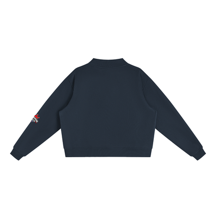 Essential Fleece Mock-Neck Crew Sweatshirt