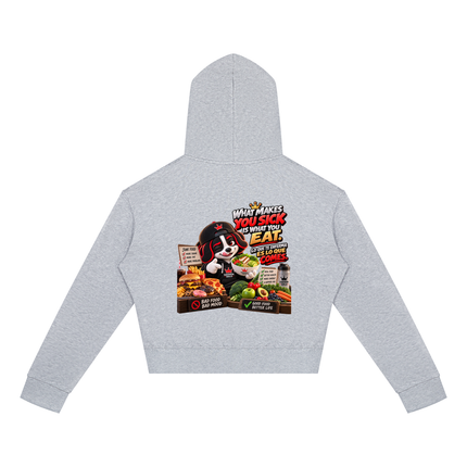 Women's Crop Full Zip Hoodie