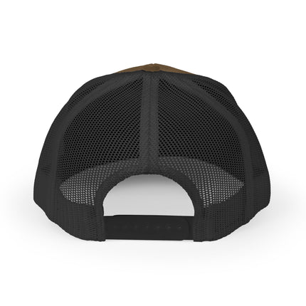 Embroidered Diamond Trucker Cap - Green/White Snapback