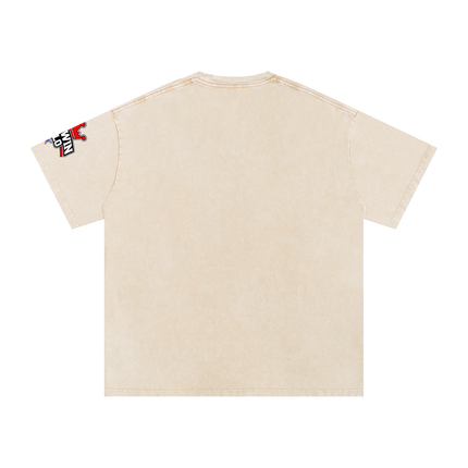 Snow Washed Oversized Cotton T-Shirt