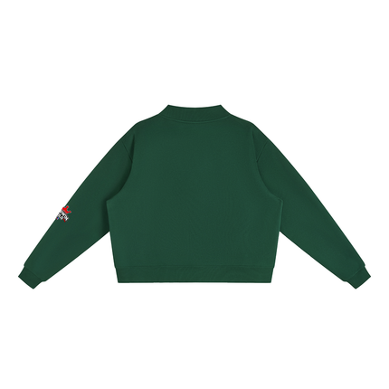 Essential Fleece Mock-Neck Crew Sweatshirt