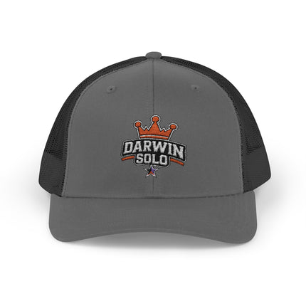 Embroidered Diamond Trucker Cap - Green/White Snapback