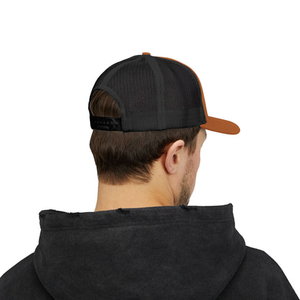 Embroidered Diamond Trucker Cap - Green/White Snapback
