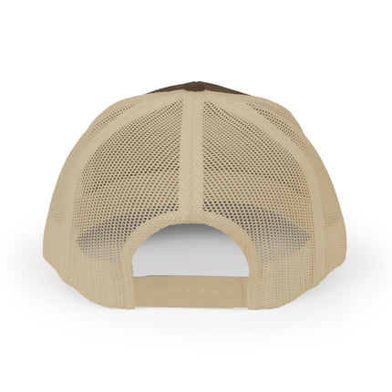 Embroidered Diamond Trucker Cap - Green/White Snapback