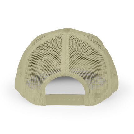 Embroidered Diamond Trucker Cap - Green/White Snapback