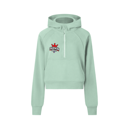 Cropped Half-Zip Hoodie