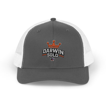 Embroidered Diamond Trucker Cap - Green/White Snapback