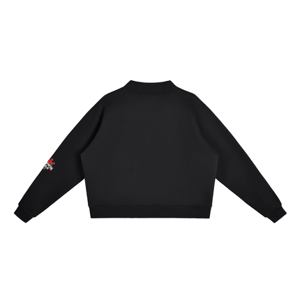 Essential Fleece Mock-Neck Crew Sweatshirt