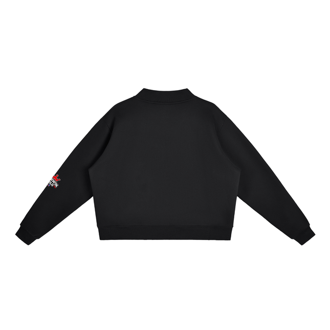 Essential Fleece Mock-Neck Crew Sweatshirt