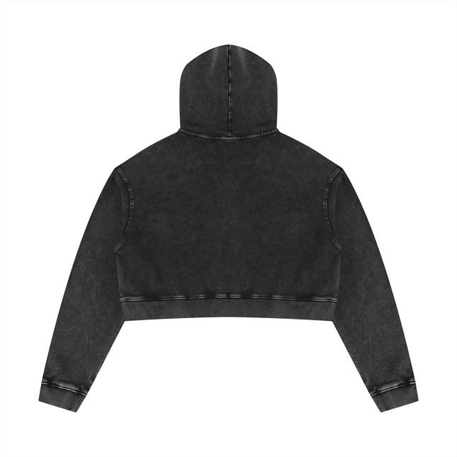 Women’s Mineral Washed Crop Hoodie