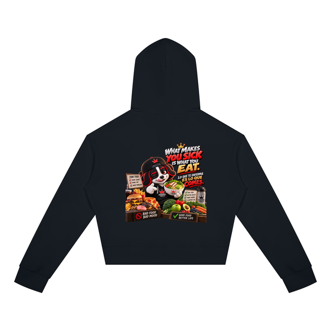 Women's Crop Full Zip Hoodie