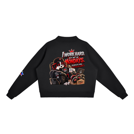 Essential Fleece Mock-Neck Crew Sweatshirt