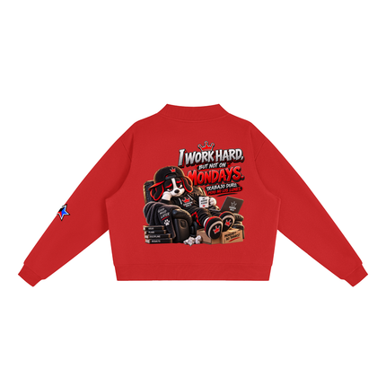 Essential Fleece Mock-Neck Crew Sweatshirt