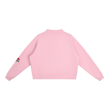 Essential Fleece Mock-Neck Crew Sweatshirt