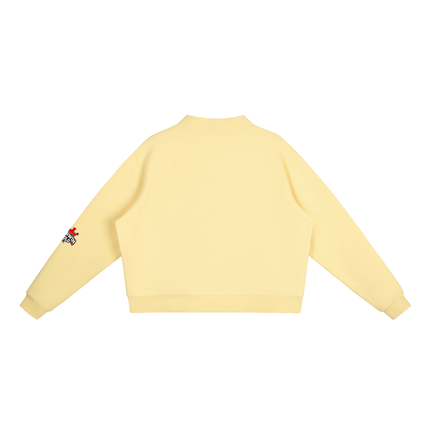 Essential Fleece Mock-Neck Crew Sweatshirt
