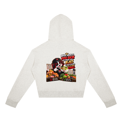 Women's Crop Full Zip Hoodie