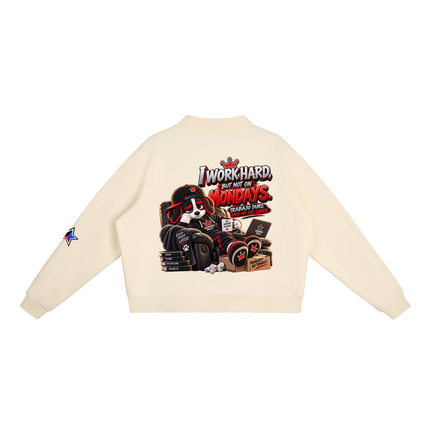 Essential Fleece Mock-Neck Crew Sweatshirt