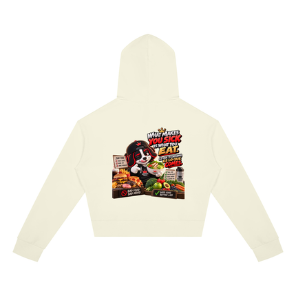 Women's Crop Full Zip Hoodie