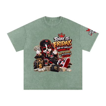 Snow Washed Oversized Cotton T-Shirt