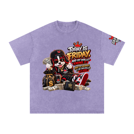Snow Washed Oversized Cotton T-Shirt