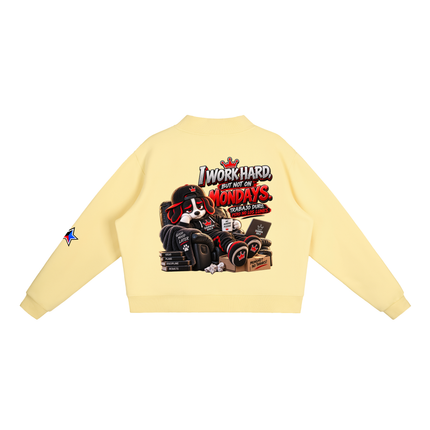 Essential Fleece Mock-Neck Crew Sweatshirt