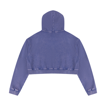 Women’s Mineral Washed Crop Hoodie