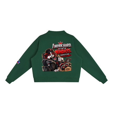 Essential Fleece Mock-Neck Crew Sweatshirt
