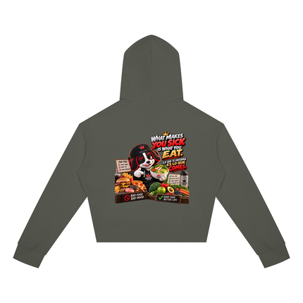 Women's Crop Full Zip Hoodie