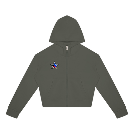 Women's Crop Full Zip Hoodie