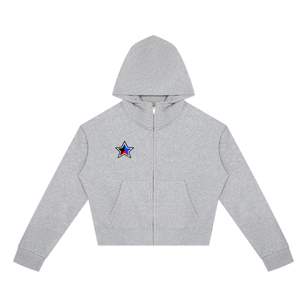 Women's Crop Full Zip Hoodie