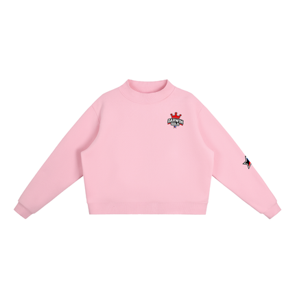 Essential Fleece Mock-Neck Crew Sweatshirt