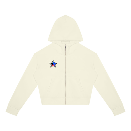 Women's Crop Full Zip Hoodie