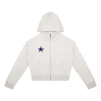 Women's Crop Full Zip Hoodie