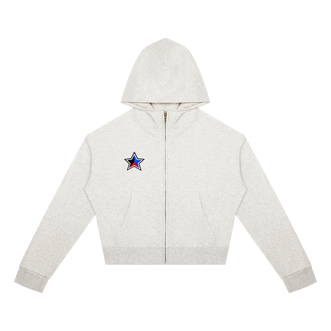 Women's Crop Full Zip Hoodie