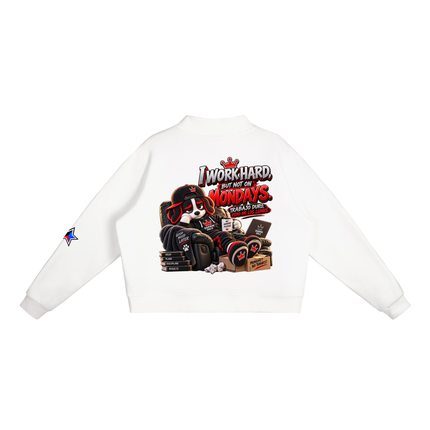 Essential Fleece Mock-Neck Crew Sweatshirt