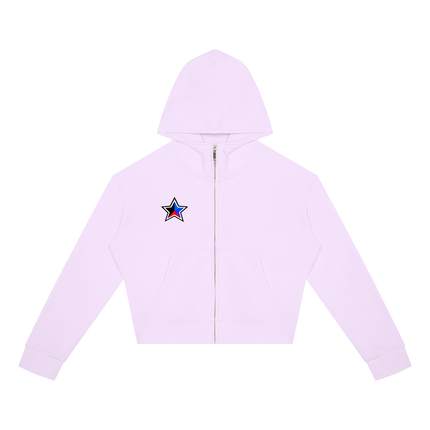 Women's Crop Full Zip Hoodie
