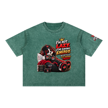 Mineral Wash Boxy Cotton T-Shirt
