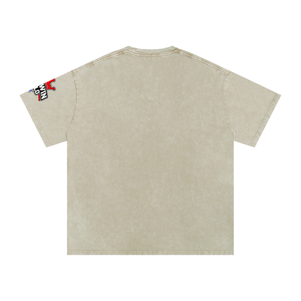 Snow Washed Oversized Cotton T-Shirt