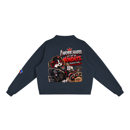 Essential Fleece Mock-Neck Crew Sweatshirt